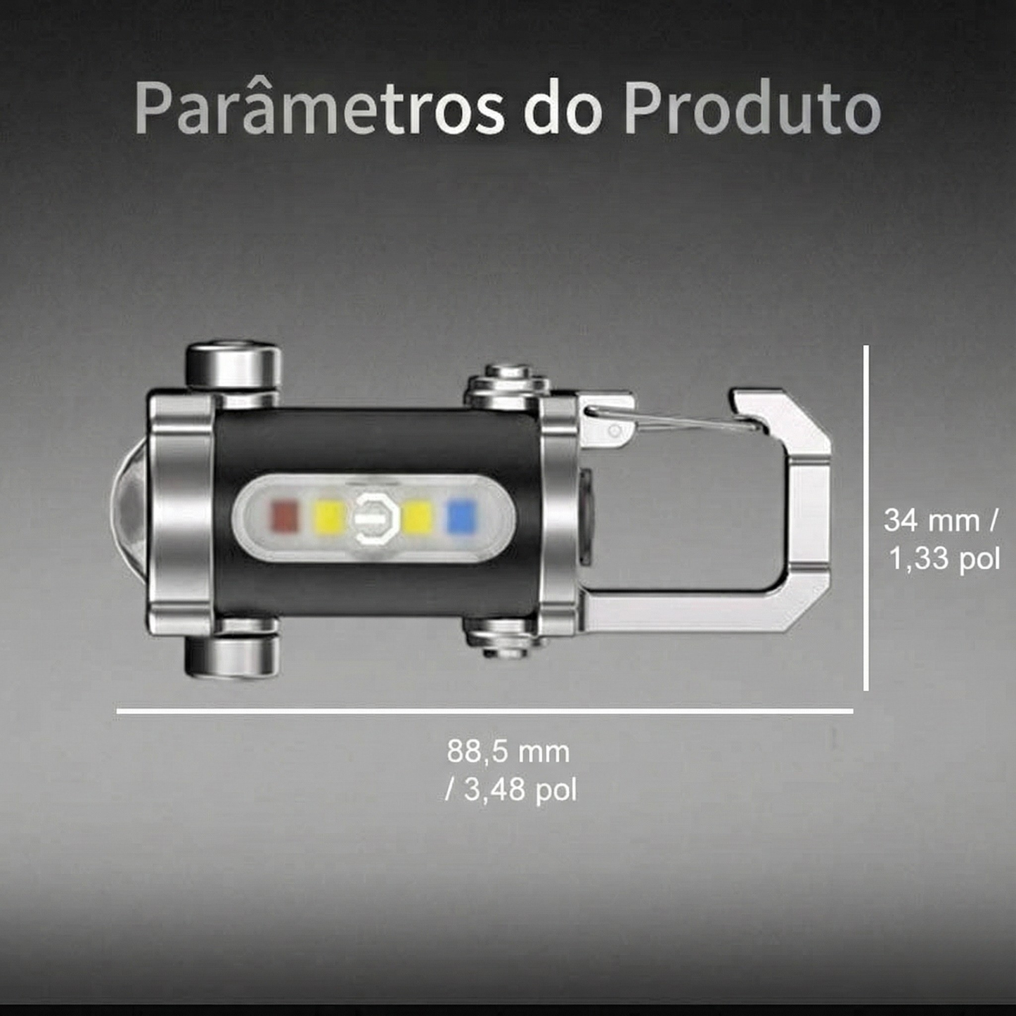 🔦Lanterna de porta-chaves recarregável e luminosa