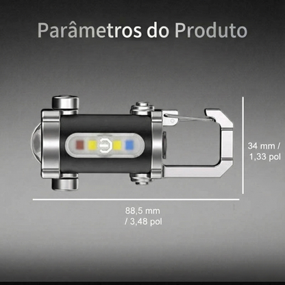 🔦Lanterna de porta-chaves recarregável e luminosa