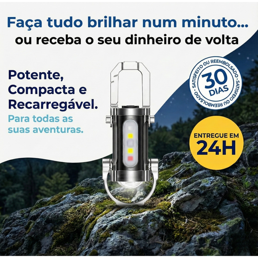 🔦Lanterna de porta-chaves recarregável e luminosa