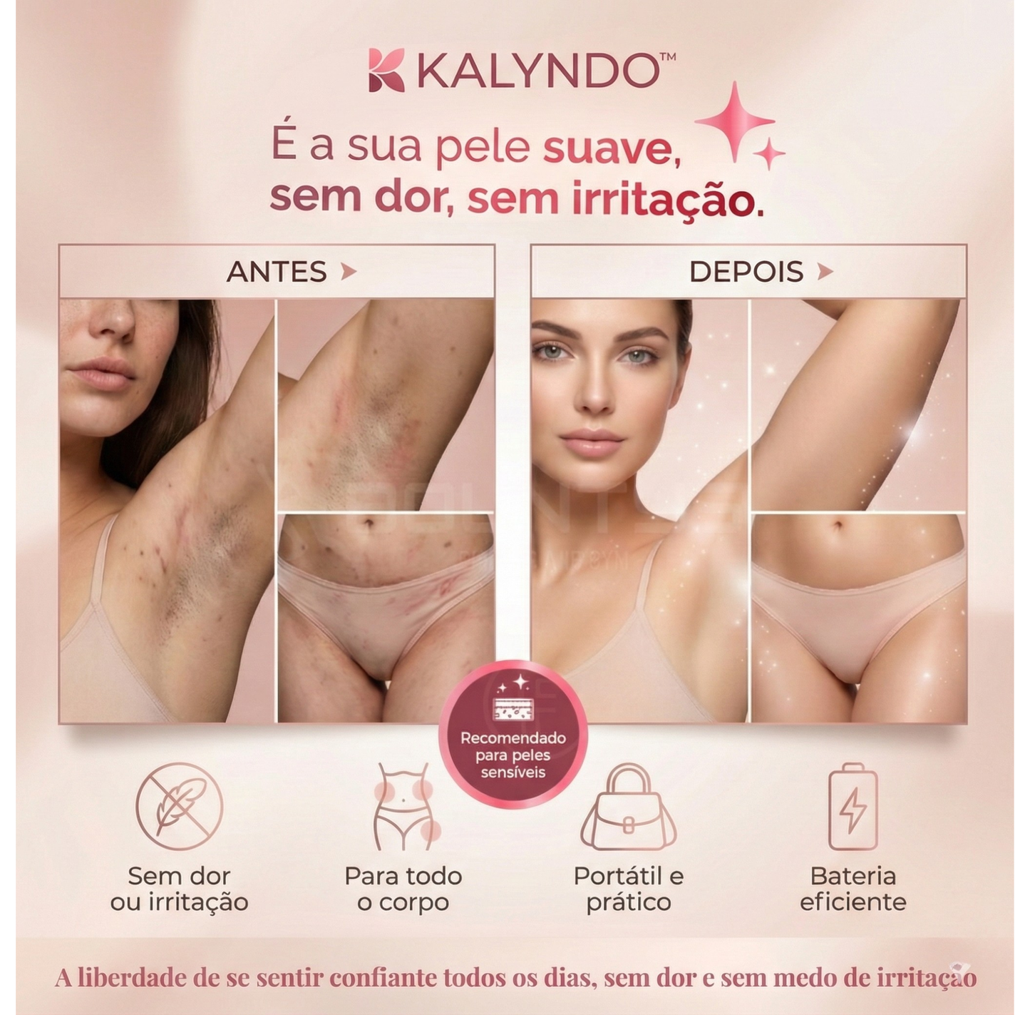 Depilador Elétrico 4 em 1 - DermaSilk™.