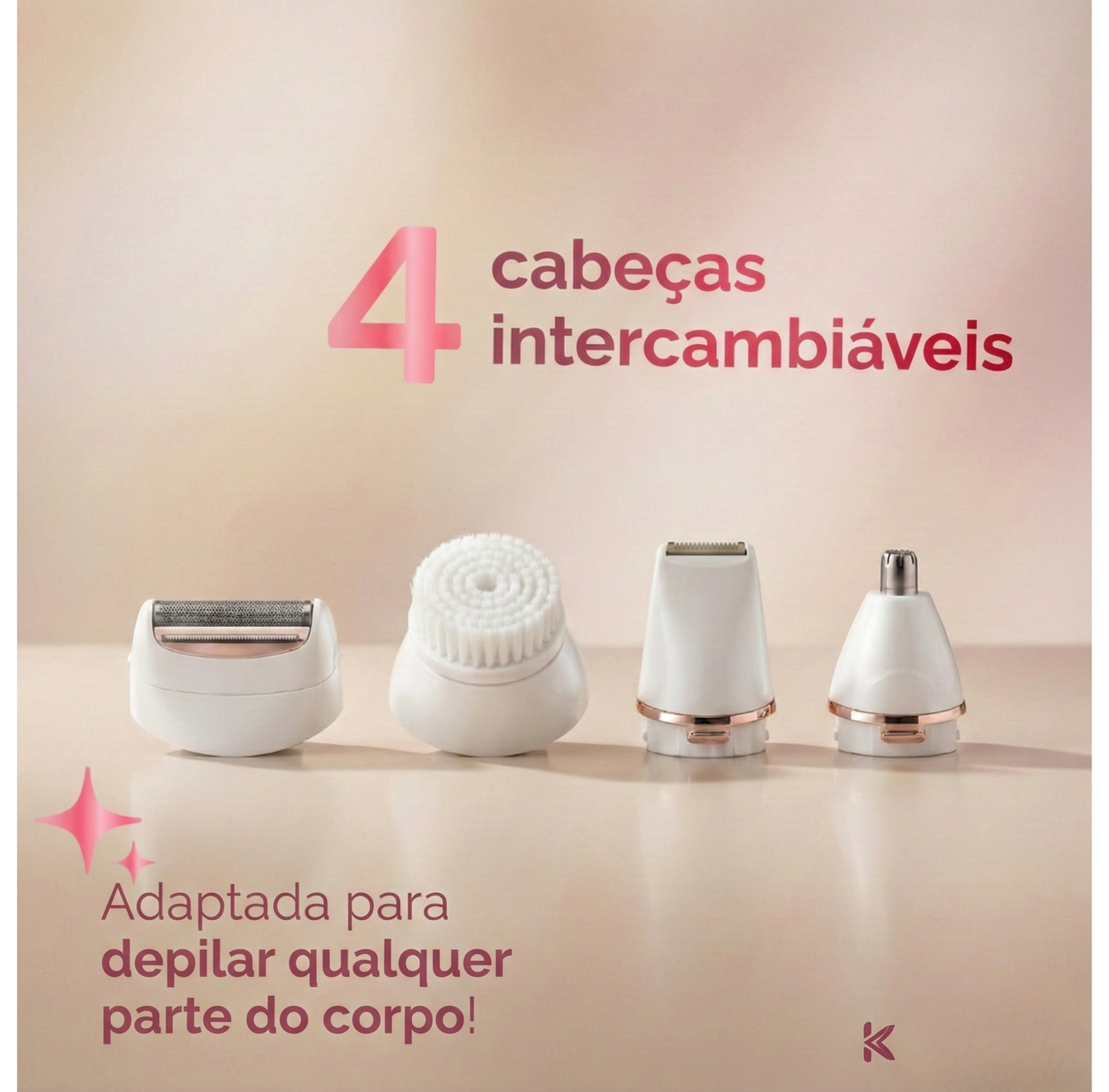 Depilador Elétrico 4 em 1 - DermaSilk™.