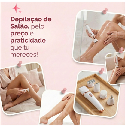 Depilador Elétrico 4 em 1 - DermaSilk™.